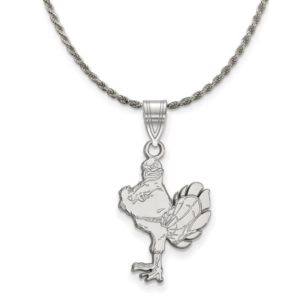 Sterling Silver Virginia Tech Hokies Large Logo Necklace - 26 Inch